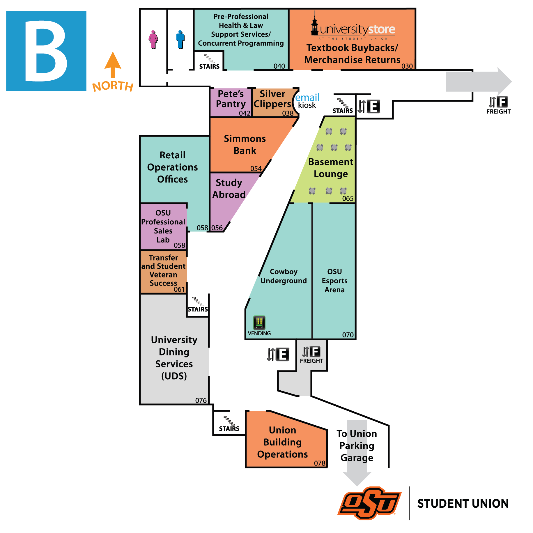 Student Union Basement Map Student Union Basement Map