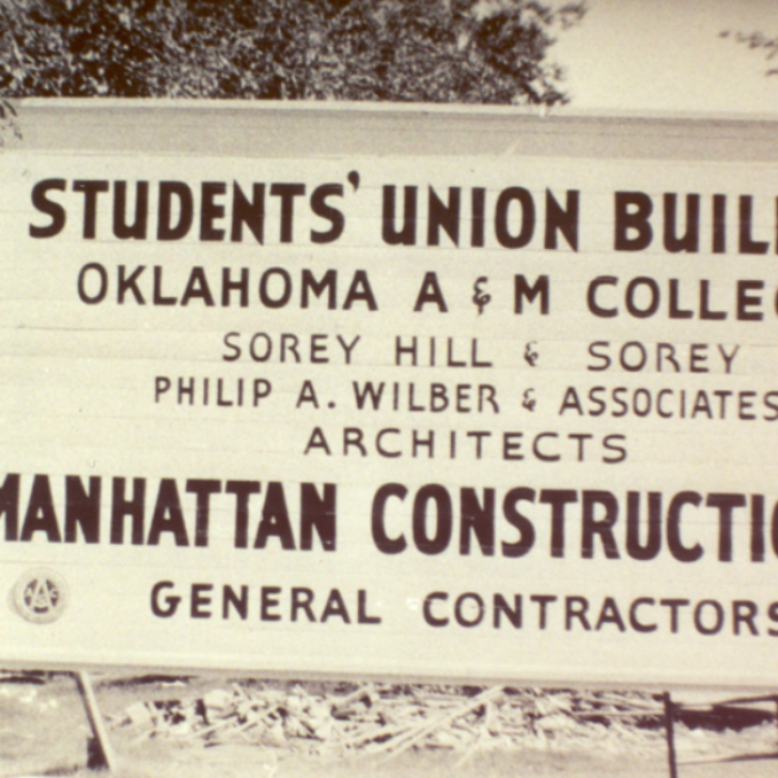 Student Union construction sign