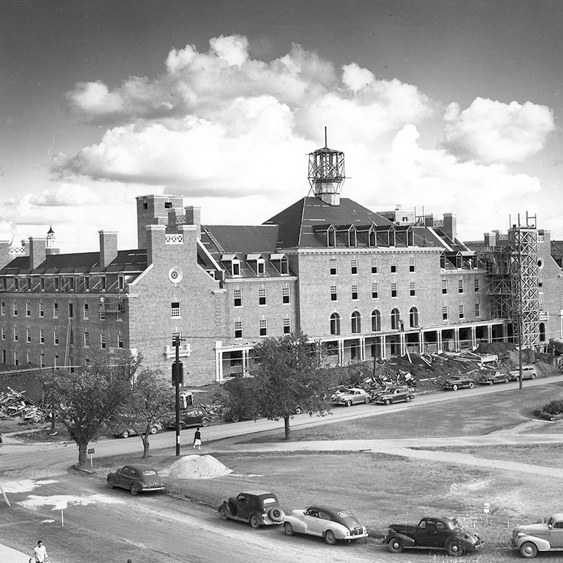 Early Student Union construction photo