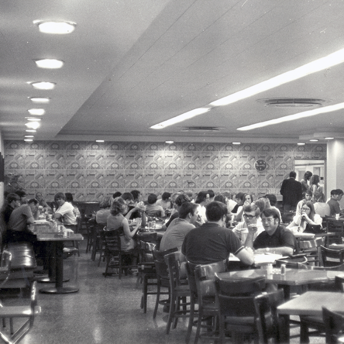 Student Union cafeteria in the 1970s