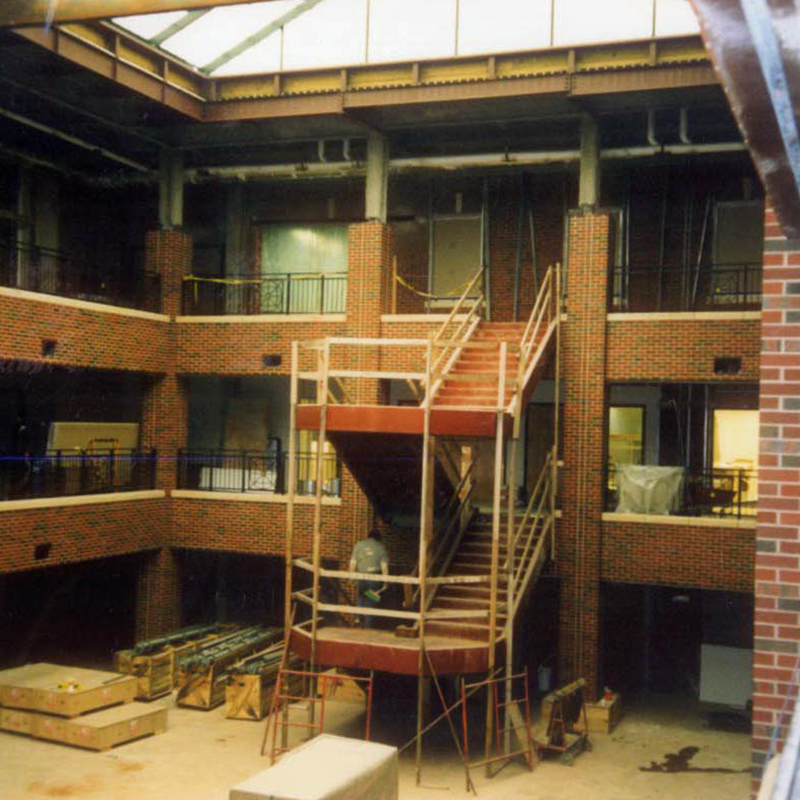 Student Union Atrium construction