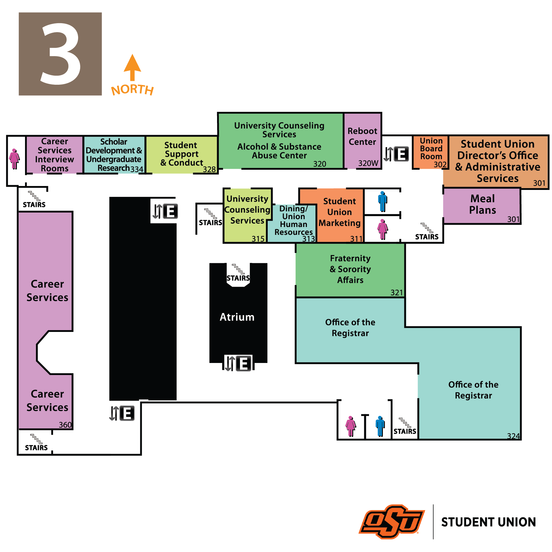 Third floor map Third floor map